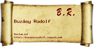 Buzásy Rudolf névjegykártya