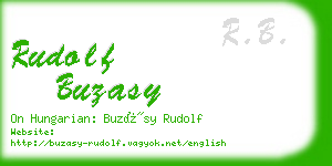 rudolf buzasy business card